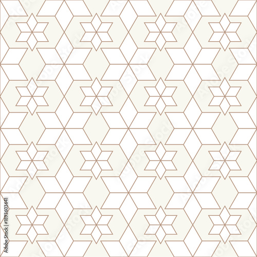 arabic seamless abstract line pattern backgroundislamic texture tile beige color geometric vector illustration