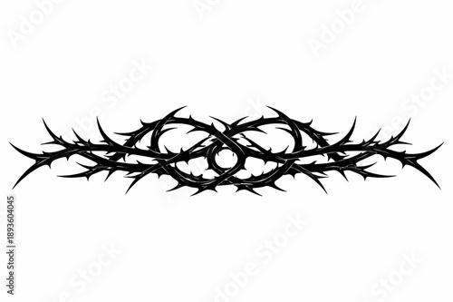 Billede på lærred Tribal Thorn Band Tattoo Design