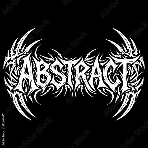 Abstract Metal Style Lettering Logo