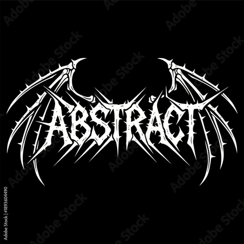 Abstract Heavy Metal Wordmark Logo