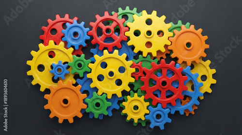 colorful gears background