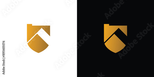 Modern and unique home warranty logo design