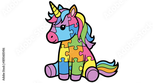 Autism Awareness Unicorn SVG