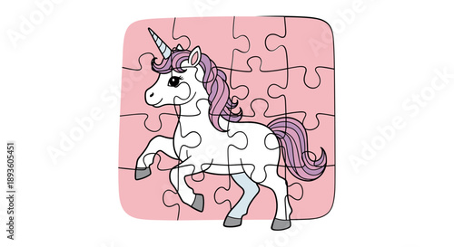 Whimsical Unicorn Puzzle for Kids