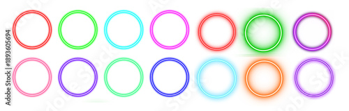 abstract vibrant glowing circles and rings pattern against a deep transparent background, a captivating digital art render.