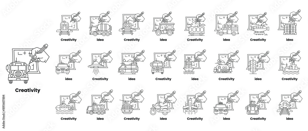 Naklejka premium Creativity is the concept of this image