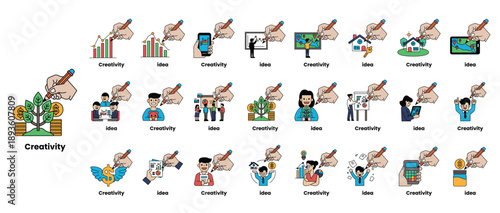 Creativity is the theme of this image