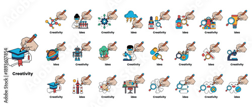 Creativity is the theme of this image