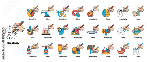 Creativity is the theme of this image