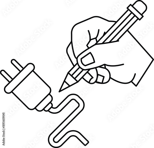 A hand is holding a pencil and writing on a piece of paper