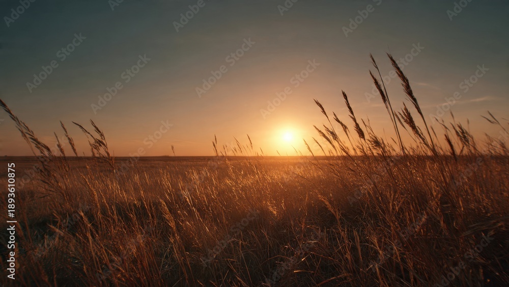 Fototapeta premium Golden Sunset Field