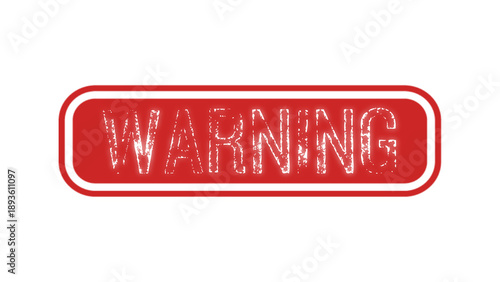 Warning Red Rubber Stamp Text for Alerts Notices Risk Messages and Official Business Documents