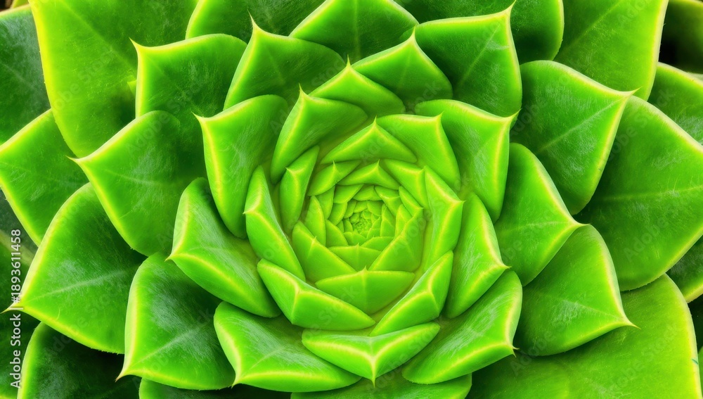 Obraz premium Green Succulent Plant Close-Up