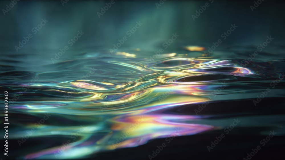 Naklejka premium Iridescent Water Surface