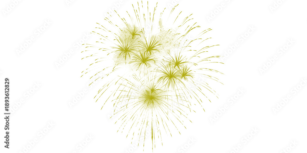 Fototapeta premium Brilliant golden yellow fireworks illuminate the dark night sky a vibrant celebration of joy festive holidays events and