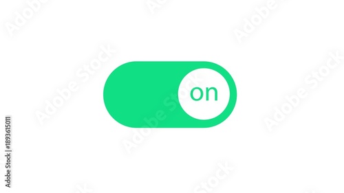 On and off switch button animation video