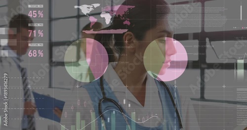 Animation of statistics and data processing over rugby players