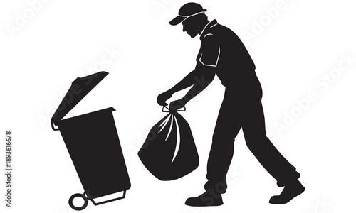Waste Management and Garbage Collection – Clean City and Recycling Service Illustration .