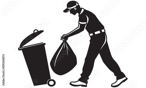 Waste Management and Garbage Collection – Clean City and Recycling Service Illustration .
