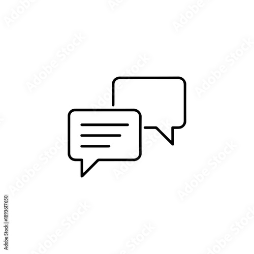 Minimalist Communication Icon with Overlapping Speech Bubbles for UI Background
Clean outline icon of two speech bubbles—ideal for messaging apps, customer support, and communication visuals.
