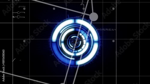 Animation of scope scanning and spots on black background