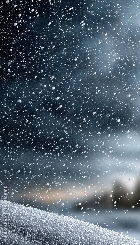 Obraz premium Mesmerizing Snow Shower Background with Dreamy Cold Patterns and Atmospheric Winter Wonderland Scene