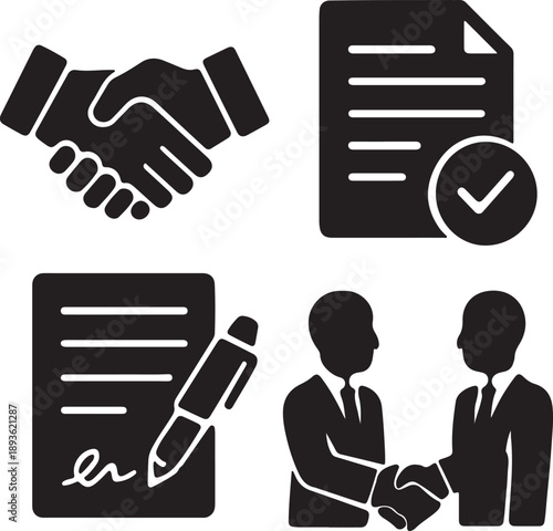 Abstract geometric design featuring a black shape on a stark white background