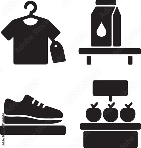 Abstract composition featuring three horizontal black rectangles on a white background