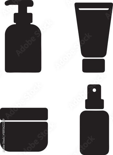 A minimalist image featuring a black shape against a clean white background