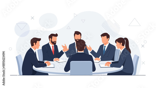 Business Meeting - Diverse Team Discussing Ideas Around a Conference Table