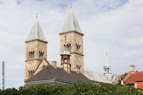 View of the cathedral of Viborg in Denmark