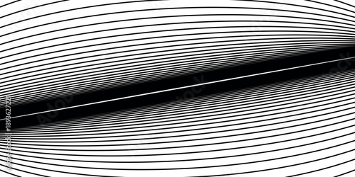 Swirl hypnotic black and white wave pattern. Monochrome abstract background. Vector flat geometric illustration.Template design for banner, website, template, leaflet, brochure, poster.