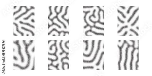  Retro halftone texture with organic shapes and gradient fade. Creative geometric design featuring stipple dots, grainy effect, and modern abstract elements for print projects.