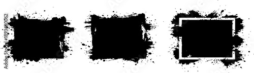 Abstract Artistic Square Frames: Graphic elements with rough edges, offering a dynamic and contemporary aesthetic. Ideal for creative projects, they infuse a touch of modern art into designs.