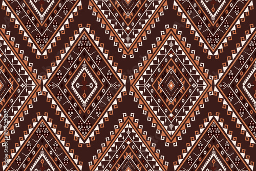 Vintage Native Geometric Abstract Ethnic Pattern.