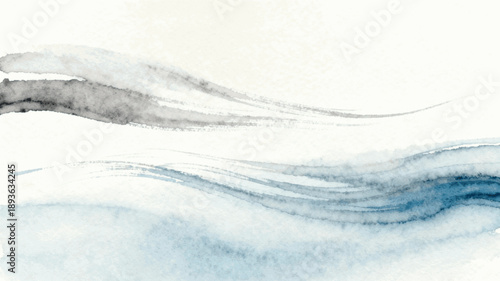 Gentle Wave Abstract Flowing Breath isolated watercolor vector illustration svg