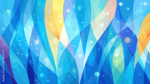 Wavey lines abstract background in blue tones