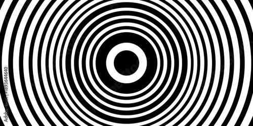 Swirl hypnotic black and white wave pattern. Monochrome abstract background. Vector flat geometric illustration.Template design for banner, website, template, leaflet, brochure, poster.