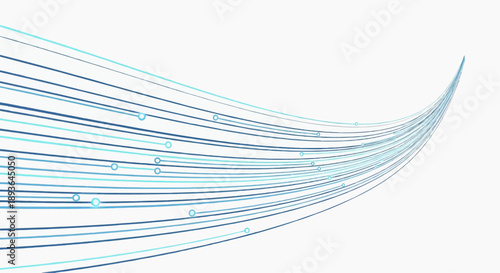 Dynamic abstract illustration of high-speed data flow, symbolizing digital information transfer and technological connectivity in a modern network