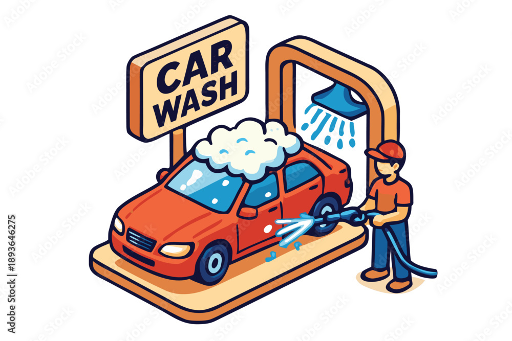 Fototapeta premium Sparkle Shine Car Wash, Ultimate Auto Clean Experience
