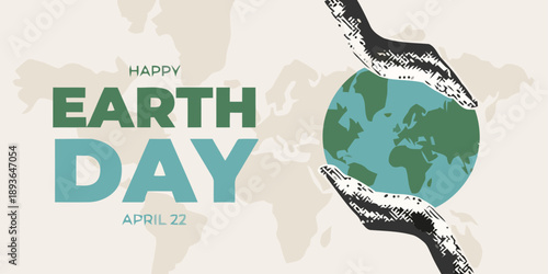 People holding Earth on Earth Day in a symbolic gesture of care