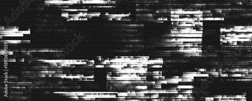 Glitch background. VHS grunge texture with noise effect and pixelation. Analog video digital errors. Retro pixel backdrop. Vector illustration.