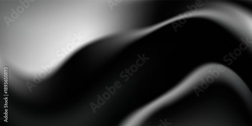 Dark liquid wave metal background. Metallic liquid surface. Silver liquify background. Black and white liquid background texture