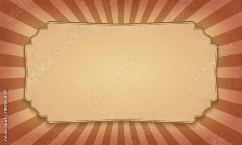 Retro background with grunge texture. Vintage pattern for circus, carnival show or festival. Vector illustration.