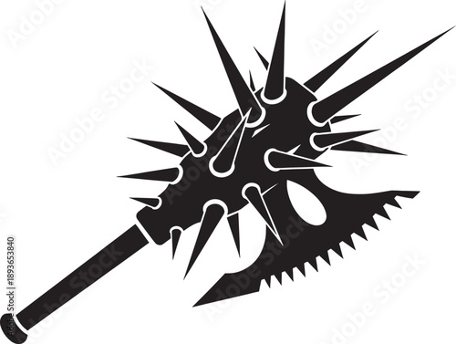 Black and white sketched of a whisk with sharp bristles and a handle cooking utensil kitchen tool 1