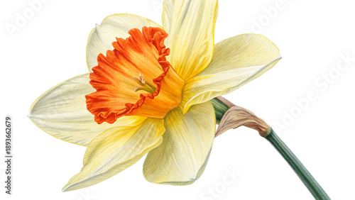 Poisonous Plant Daffodil isolated on transparent background