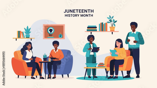 People gather to celebrate and learn about Juneteenth History Month