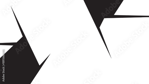 Black and white abstract of a whisk shape with sharp angles and lines