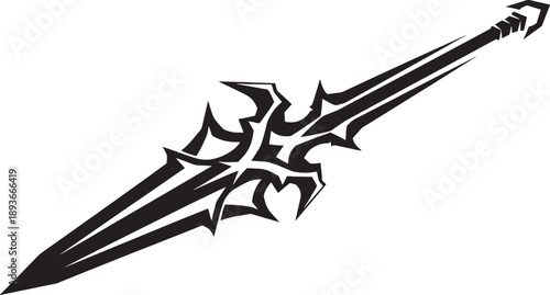 Black and White Sketched of a Whisk with a Star Pattern on the Blade kitchen tool cooking utensil