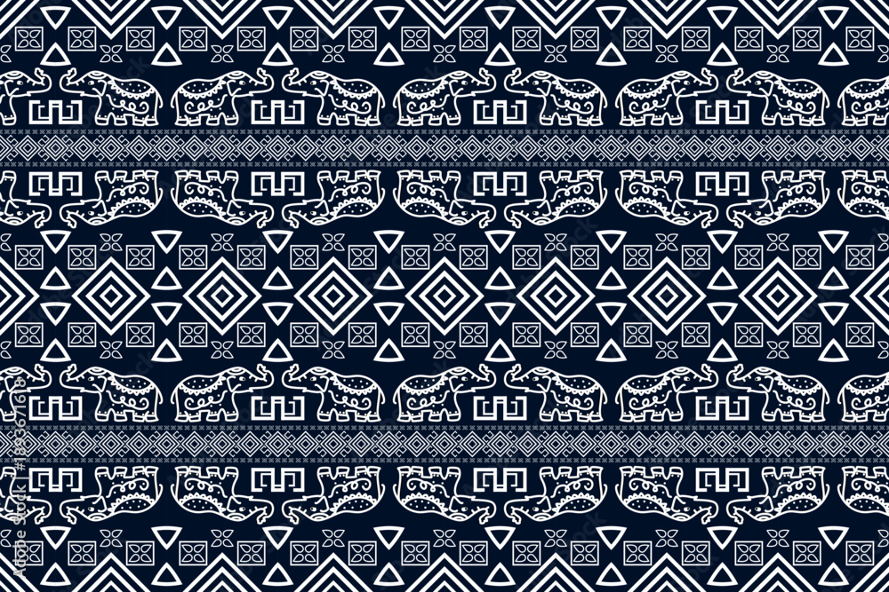 custom made wallpaper toronto digitalELEPHANT BLUE WHITE SEAMLESS PATTERN
